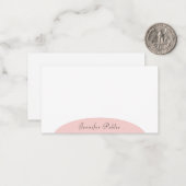 Blush Pink White Modern Trendy Sjabloon Elegant (Voorkant / Achterkant in situ)