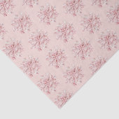 Blush Pink White Snowflakes Christmas Tissuepapier (Detail)