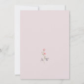 Blush Pink Wildflower Photo Wedding Kaart (Achterkant)