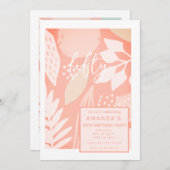 Blush Pinks Nature 50e anniversaire Invitation (Devant / Derrière)