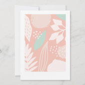 Blush Pinks Natuur 50th Birthday Invite Kaart (Achterkant)