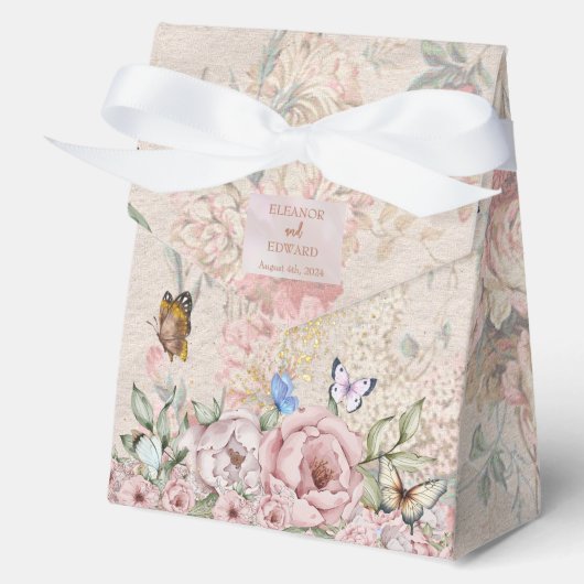  Blush Pioen Bruiloft Favor Box Bedankdoosjes (Voorkant)