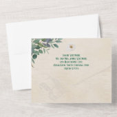 Blush pioen en salie lente tuin bruiloft all in one uitnodiging (Achterkant)