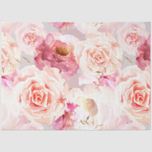 Blush pioen floral decoupage Tissue Paper Tissuepapier