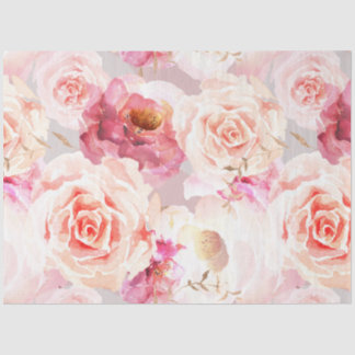  Blush pioen floral decoupage Tissue Paper Tissuepapier