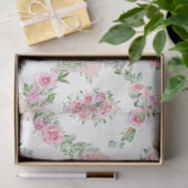 Blush pioen floral decoupage Tissue Paper Tissuepapier (Geschenk)