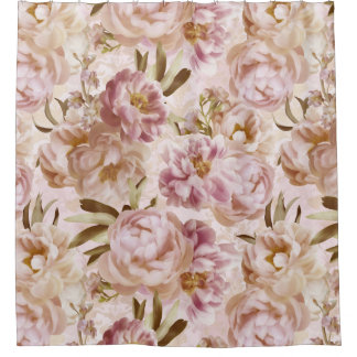 Blush Pioenen Springbloemen Opulent Garden Douchegordijn