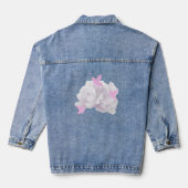 Blush Pioenrozen en Roze Vlinders Denim Jacket (Achterkant)