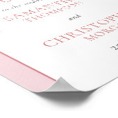 Blush pioenrozen pampas boho boog bruiloft welkom poster (Hoek)