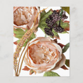  blush & Plum Floral Budget Invitation Flye Flyer (Achterkant)