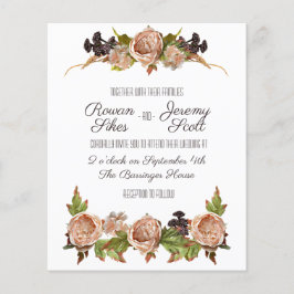 blush & Plum Floral Budget Invitation Flye Flyer