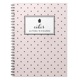 Blush polka dots   bakrecept Notitieboek
