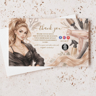 Blush Portrait Hair Studio Branding Bedankkaart