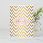 Blush preppy Chevron Stripe Modern Nautical Anchor Kaart (Staand voorkant)