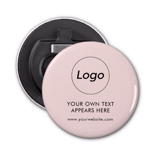 Blush Professional Business Company Corporate Logo Button Flesopener (Voorkant)
