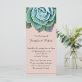 Blush Programme de Mariage Succulent (Debout devant)