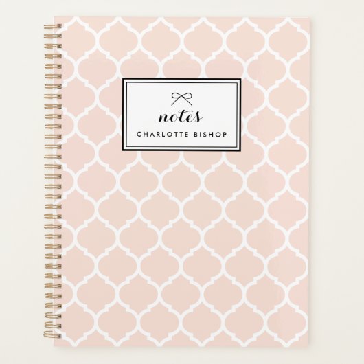 Blush Quatrefoil Motif personnalisé (Devant)