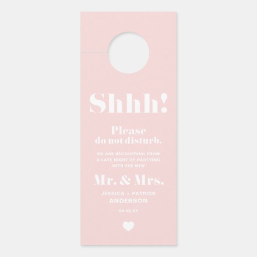 Blush Retro Bold Typografie verstoort het huwelijk (Voorkant)