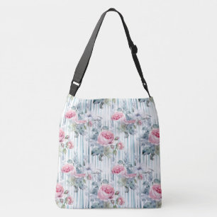 Blush Retro Lente Bloemige Achtergrond Crossbody Tas