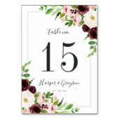 Blush Romance | Aangepaste Kaart tabelnummer (Voorkant)