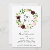 Blush Romance Baby shower Invitation (Devant)
