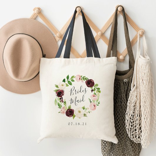 Blush Romance Bridesmaid Tote Bag