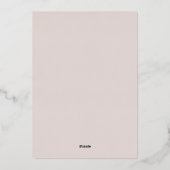 Blush Romance Foil Wedding Enregistrer la carte de (Verso)