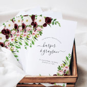 Blush Romance Programme de mariage plié