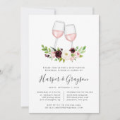 Blush Romance Wine Tasting Rehearsal Dinner Kaart (Voorkant)