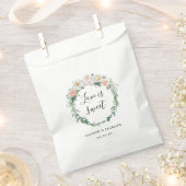 Blush Romantisch Bloemen Treat Bruiloft Favor Tass Bedankzakje (Geknipt)