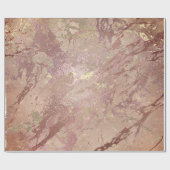 Blush Roos Abstract Gold Metallic Marble Strokes Cadeaupapier (Vlak)