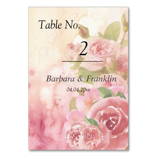 Blush Roos Botanische bruiloft Kaart (Voorkant)