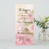 Blush Roos Botanische bruiloft programma (Staand voorkant)