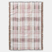 Blush Roos Cream Brown Stripes Verjaardag Deken (Voorkant Verticaal)