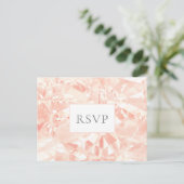 Blush Roos Crystal Cut Edelsteen bruiloft RSVP Uitnodiging Briefkaart (Staand voorkant)