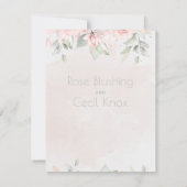 Blush Roos Eucalyptus Greenery Save the Date Kaart (Achterkant)