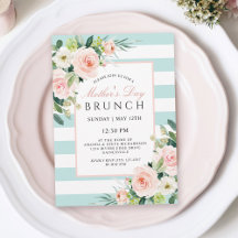 Blush Roos Floral en Stripes Moederdag Brunch