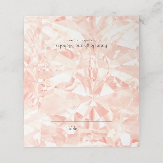 Blush Roos Gemstone Cut Wedding (Buitenkant ongevouwen)