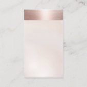 Blush Roos Gold Border Modern Bold Name Visitekaartje (Achterkant)