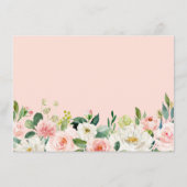 Blush Roos Gold Floral Elegant Words of Advieskaart (Achterkant)