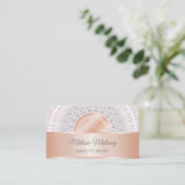 Blush Roos Gold Grey Mandala Visitekaartje (Staand voorkant)