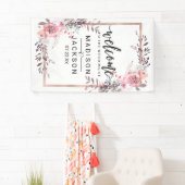 Blush & Roos Gold ingelijst Bloemen bruiloft Welko Spandoek (Insitu)