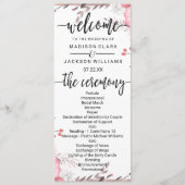 Blush & Roos Gold ingelijst Floral bruiloft progra Programma (Voorkant)