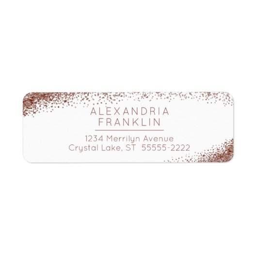 Blush & Roos Gold Sparkle Etiket (Voorkant)