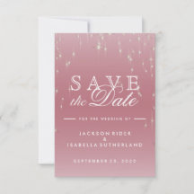 Blush Roos Gold Star Lights - Save the Date