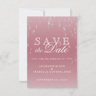Blush Roos Gold Star Lights - Save the Date