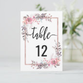Blush & Roos Gold Table Number Kaart (Staand voorkant)