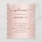 Blush roos Gold zilverglitter bruiloft (Voorkant)