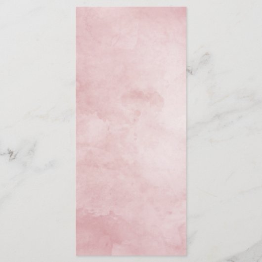 Blush & Roos Goud ingelijst Bloemen Bruiloft Menu (Achterkant)