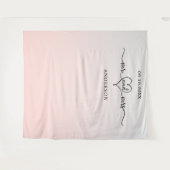 Blush roos goud roze meneer hart bruiloft wandkleed (Voorkant (horizontaal))